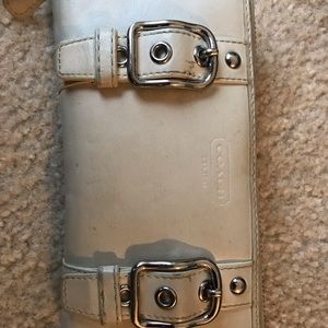 Cream large Coach wallet